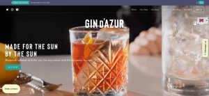 gin d'azur shopify website example